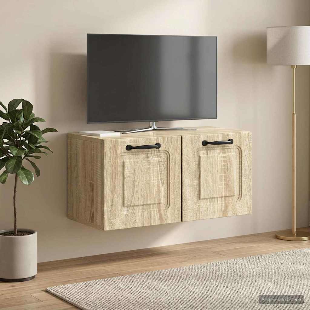 vidaXL Szafka RTV montowana na ścianie dąb Sonoma 59,5 x 31 x 30 cm