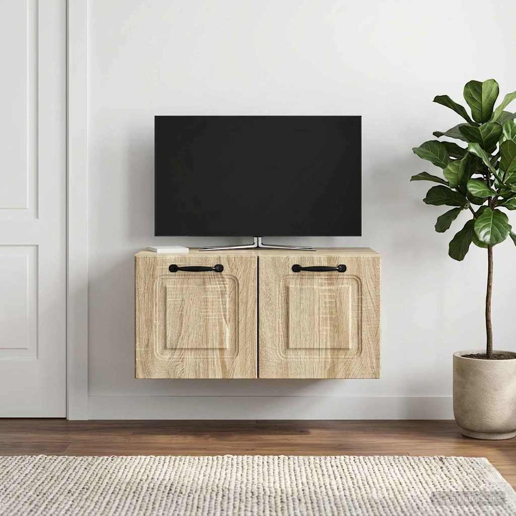 vidaXL Szafka RTV montowana na ścianie dąb Sonoma 59,5 x 31 x 30 cm