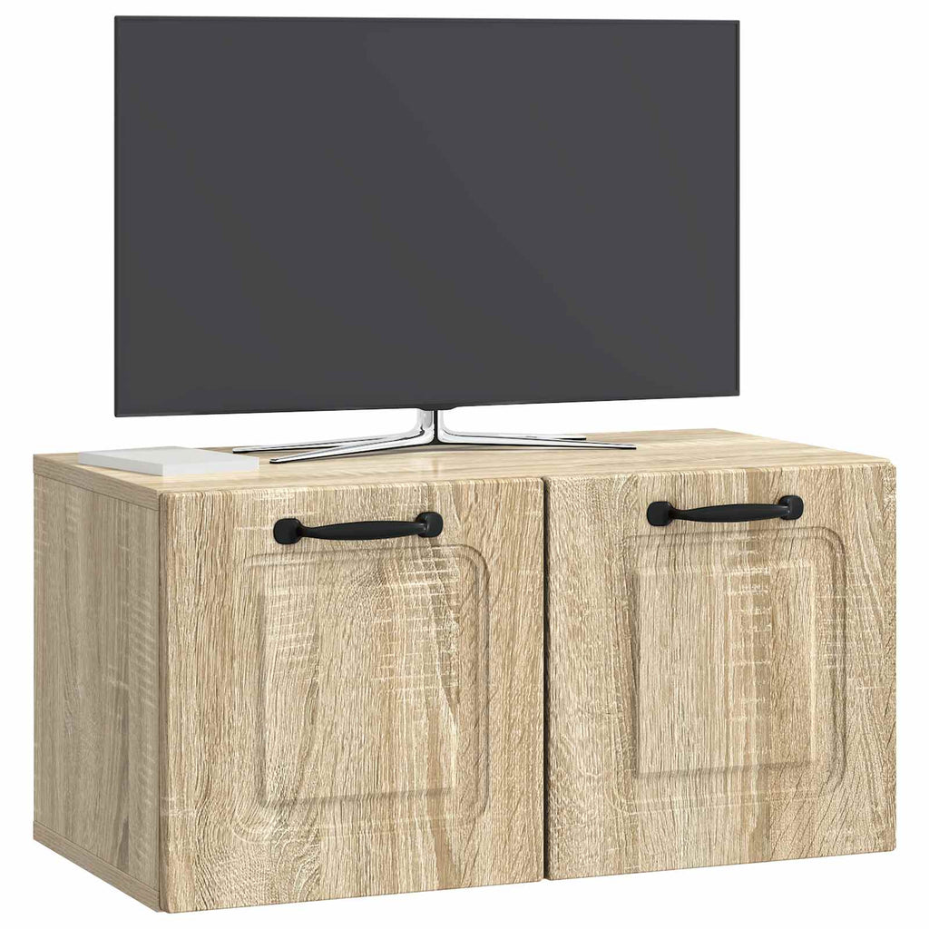 vidaXL Szafka RTV montowana na ścianie dąb Sonoma 59,5 x 31 x 30 cm