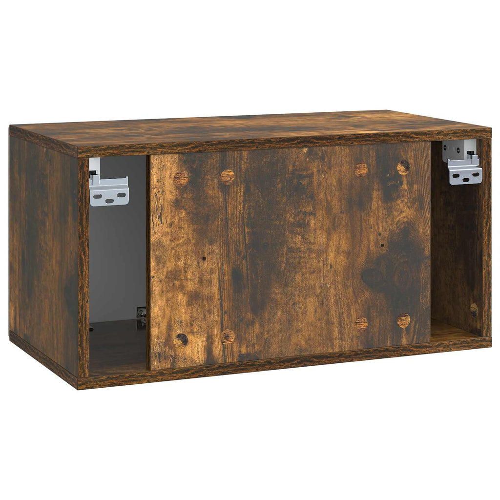 vidaXL Szafka RTV montowana na ścianie Dąb wędzony 59,5 x 31 x 30 cm