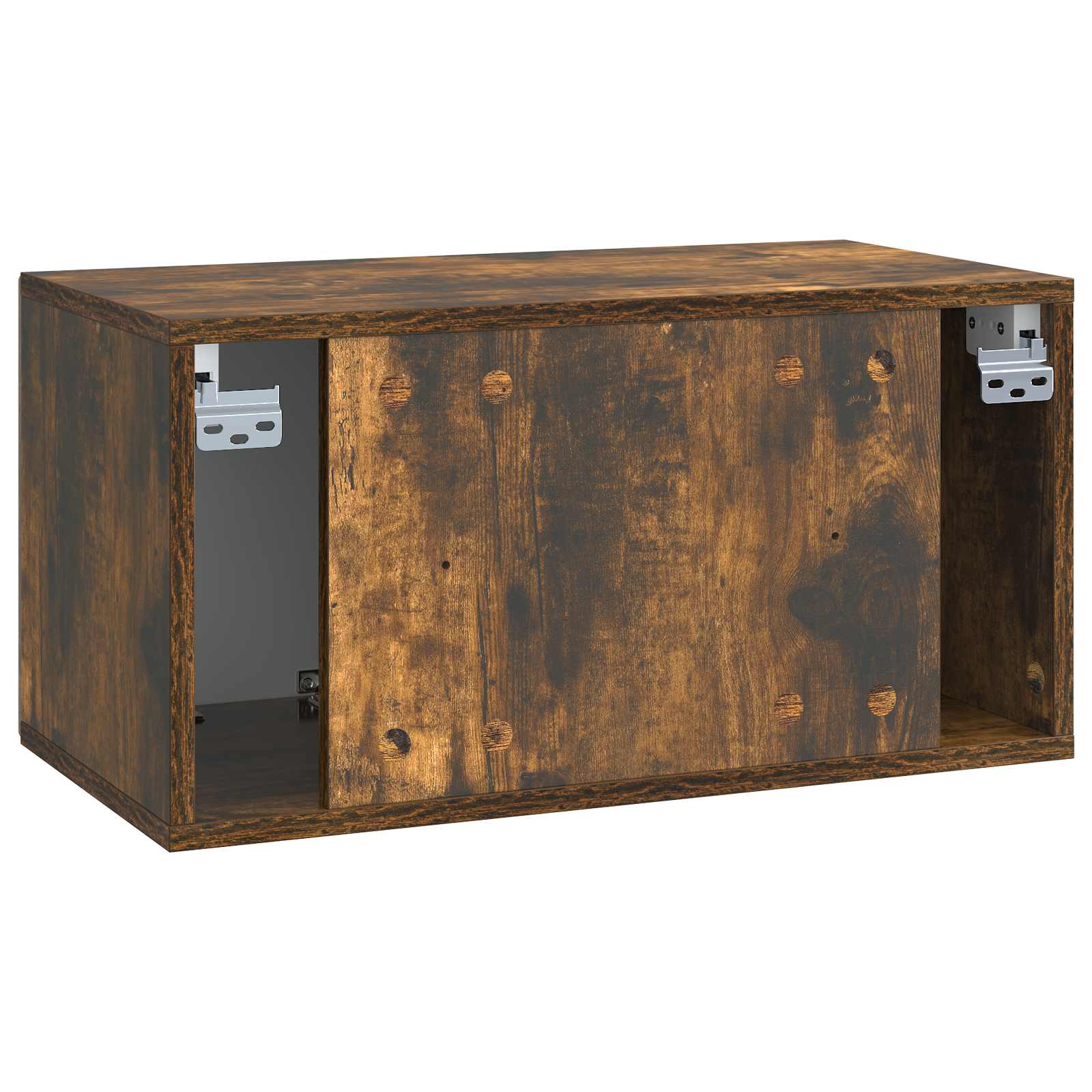 vidaXL Szafka RTV montowana na ścianie Dąb wędzony 59,5 x 31 x 30 cm