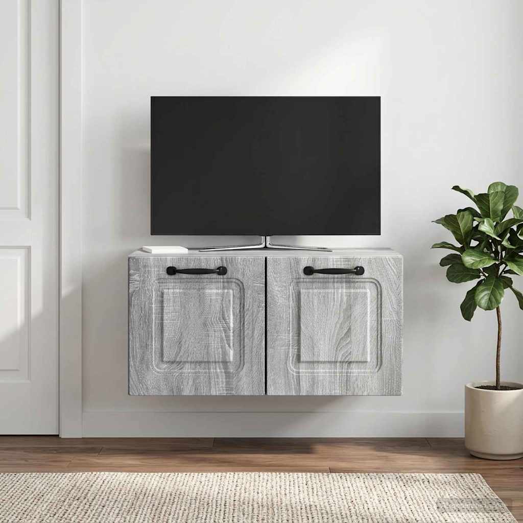 vidaXL Szafka RTV montowana na ścianie Szary Sonoma 59,5 x 31 x 30 cm