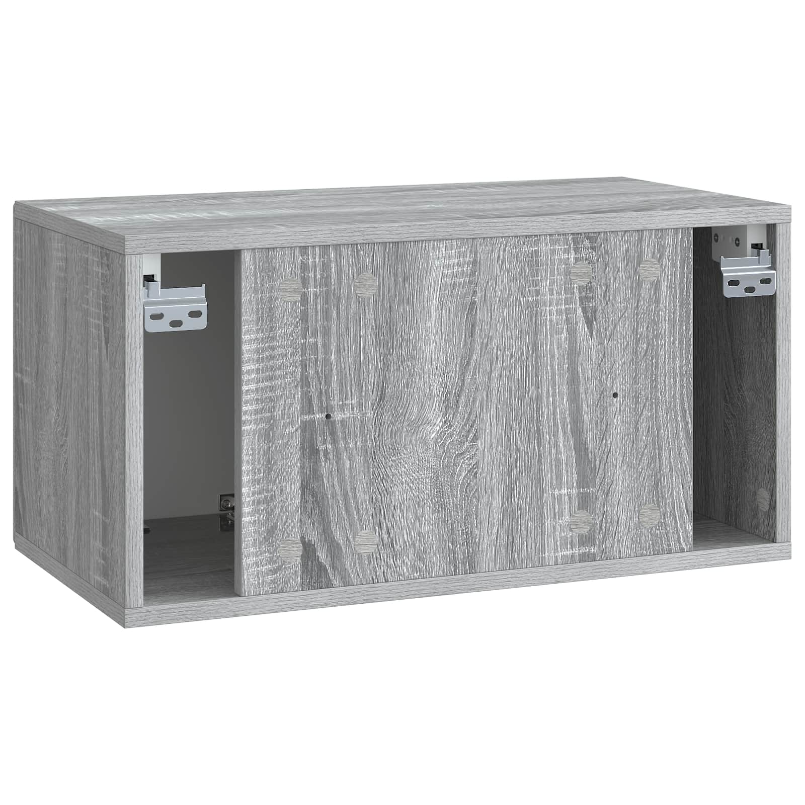 vidaXL Szafka RTV montowana na ścianie Szary Sonoma 59,5 x 31 x 30 cm