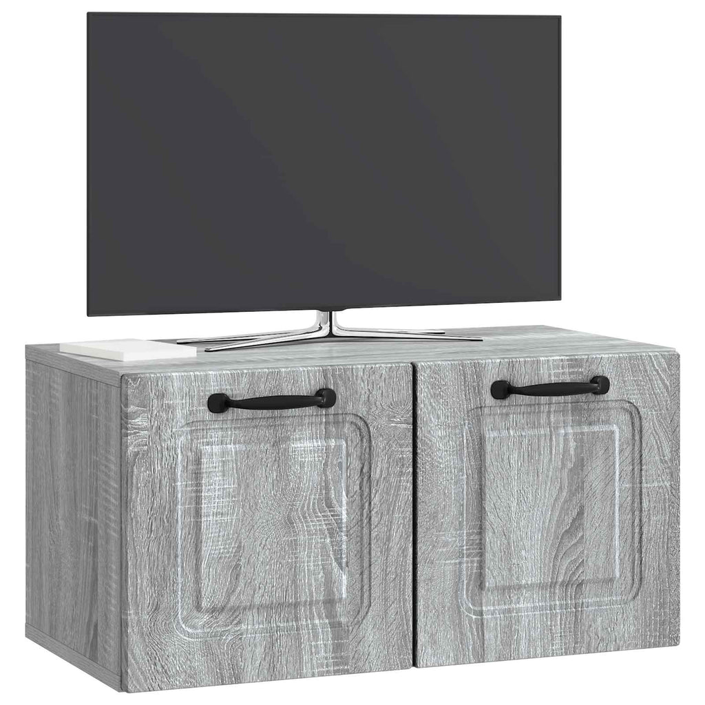 vidaXL Szafka RTV montowana na ścianie Szary Sonoma 59,5 x 31 x 30 cm