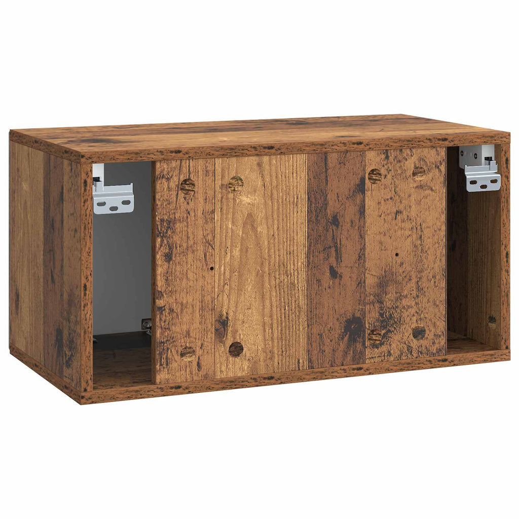 vidaXL Szafka RTV montowana na ścianie Stare drewno 59,5 x 31 x 30 cm