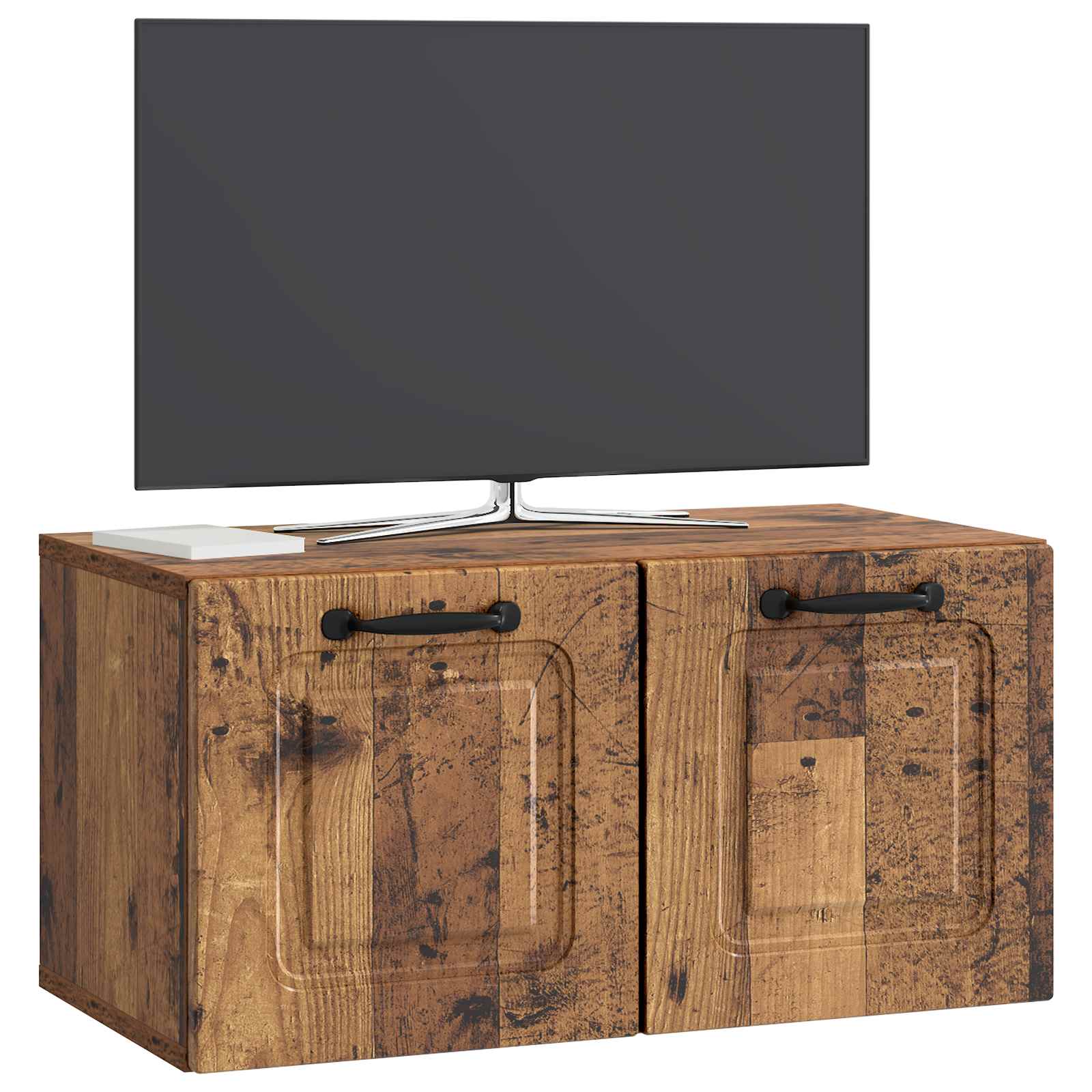 vidaXL Szafka RTV montowana na ścianie Stare drewno 59,5 x 31 x 30 cm