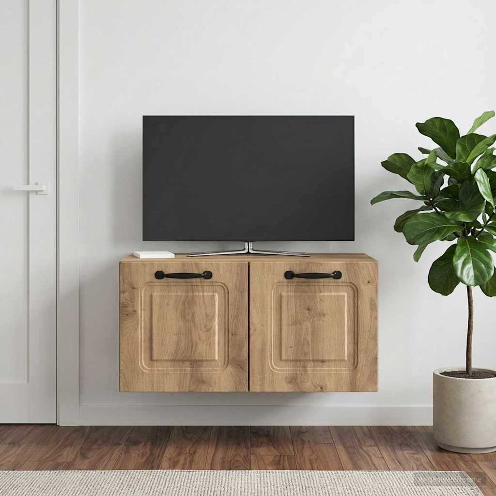 vidaXL Szafka RTV montowana na ścianie 59,5 x 31 x 30 cm Dąb artisan