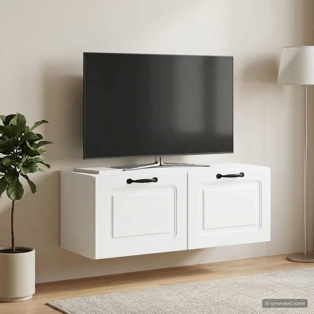 vidaXL Szafka RTV montowana na ścianie Biały 78,5 x 31 x 30 cm