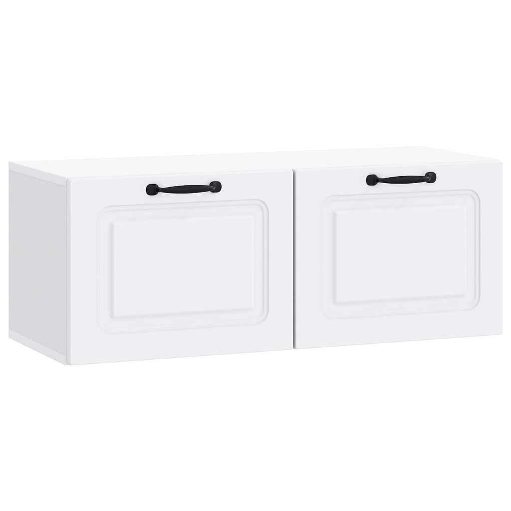 vidaXL Szafka RTV montowana na ścianie Biały 78,5 x 31 x 30 cm