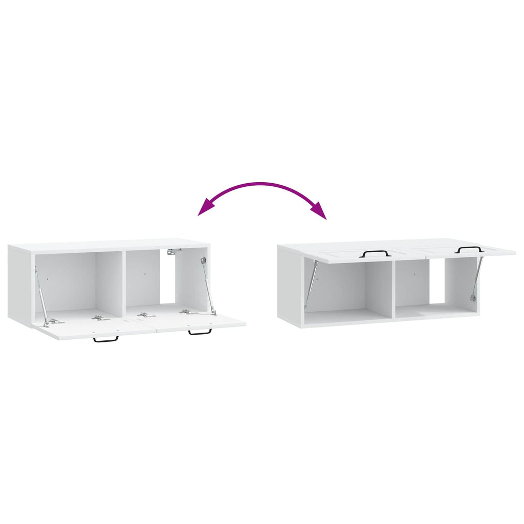 vidaXL Szafka RTV montowana na ścianie Biały 78,5 x 31 x 30 cm