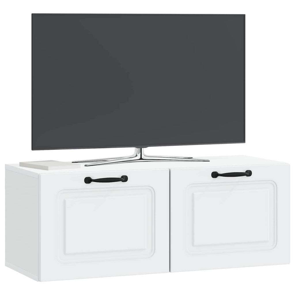 vidaXL Szafka RTV montowana na ścianie Biały 78,5 x 31 x 30 cm