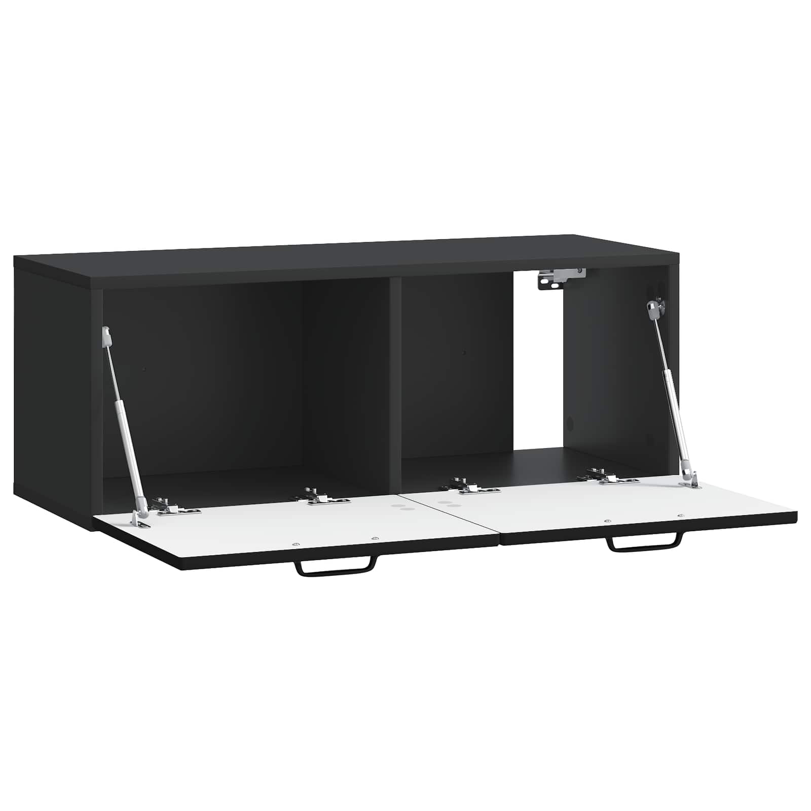 vidaXL Szafka RTV montowana na ścianie Czarny 78,5 x 31 x 30 cm