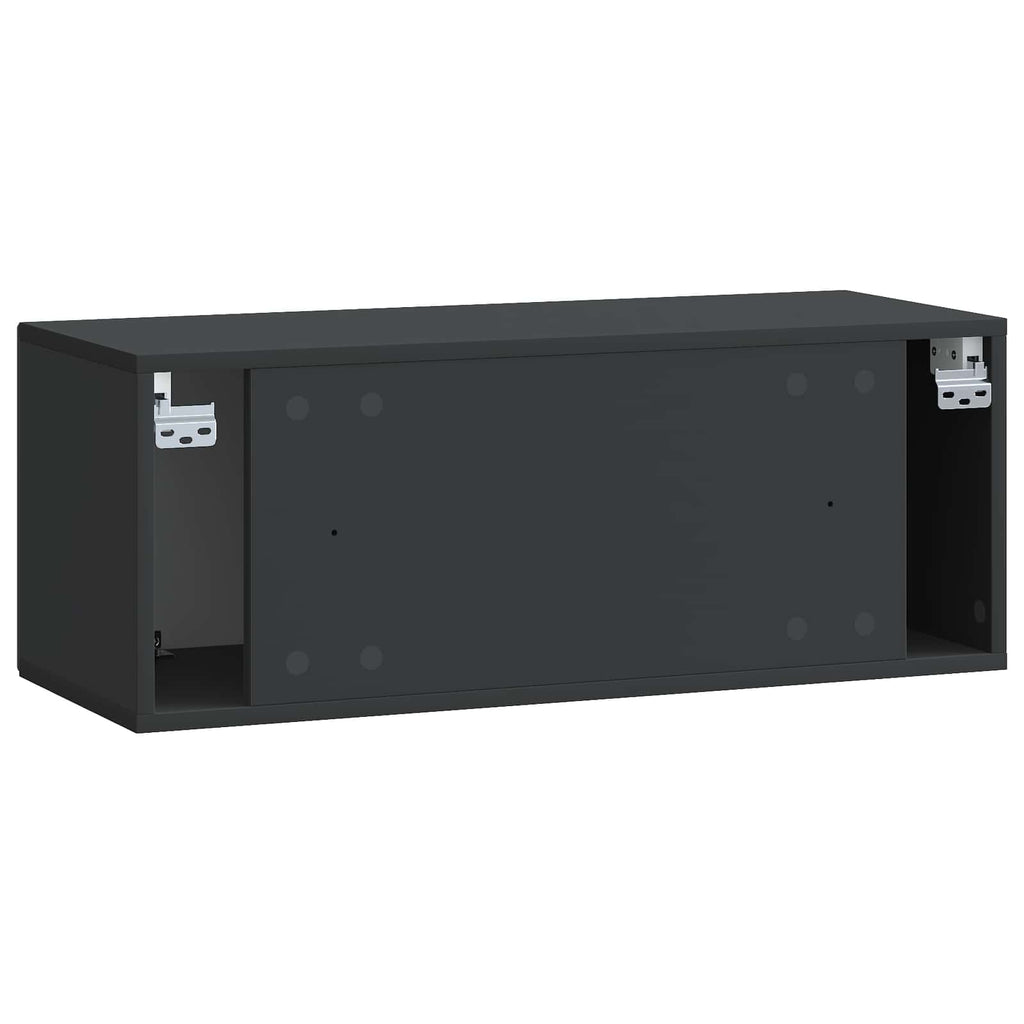 vidaXL Szafka RTV montowana na ścianie Czarny 78,5 x 31 x 30 cm