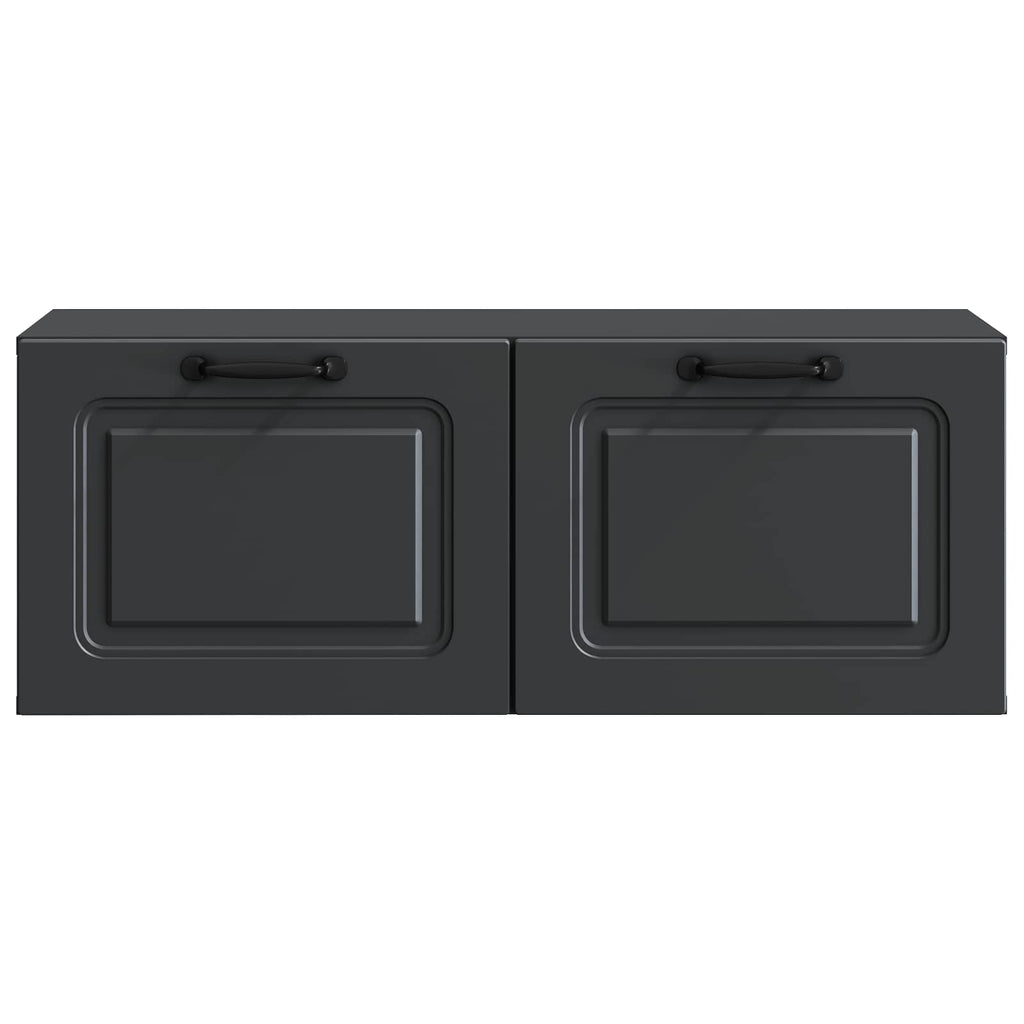vidaXL Szafka RTV montowana na ścianie Czarny 78,5 x 31 x 30 cm