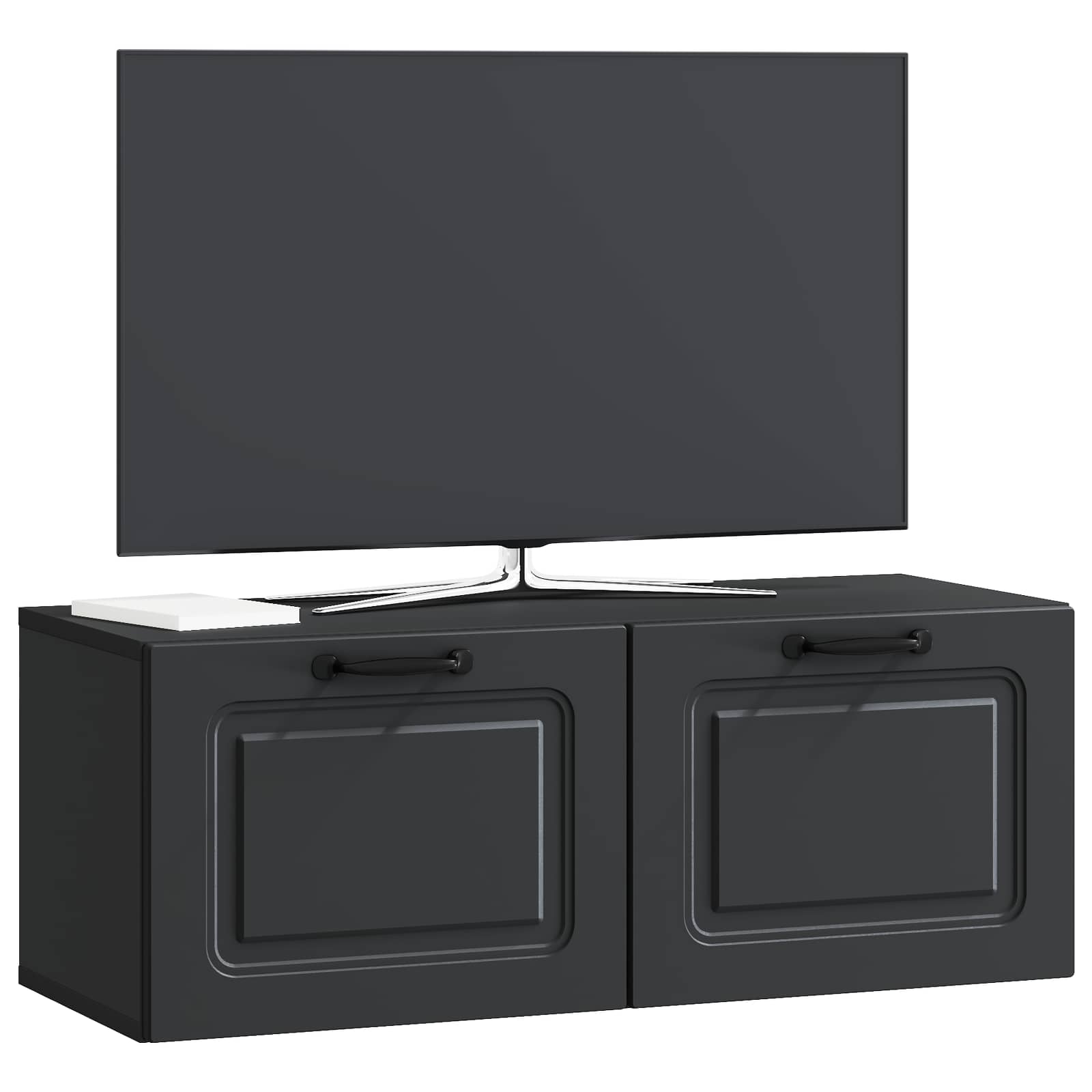 vidaXL Szafka RTV montowana na ścianie Czarny 78,5 x 31 x 30 cm