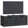 vidaXL Szafka RTV montowana na ścianie Czarny 78,5 x 31 x 30 cm