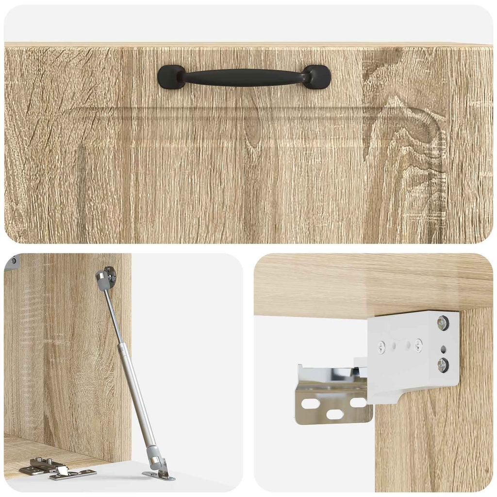 vidaXL Szafka RTV montowana na ścianie dąb Sonoma 78,5 x 31 x 30 cm