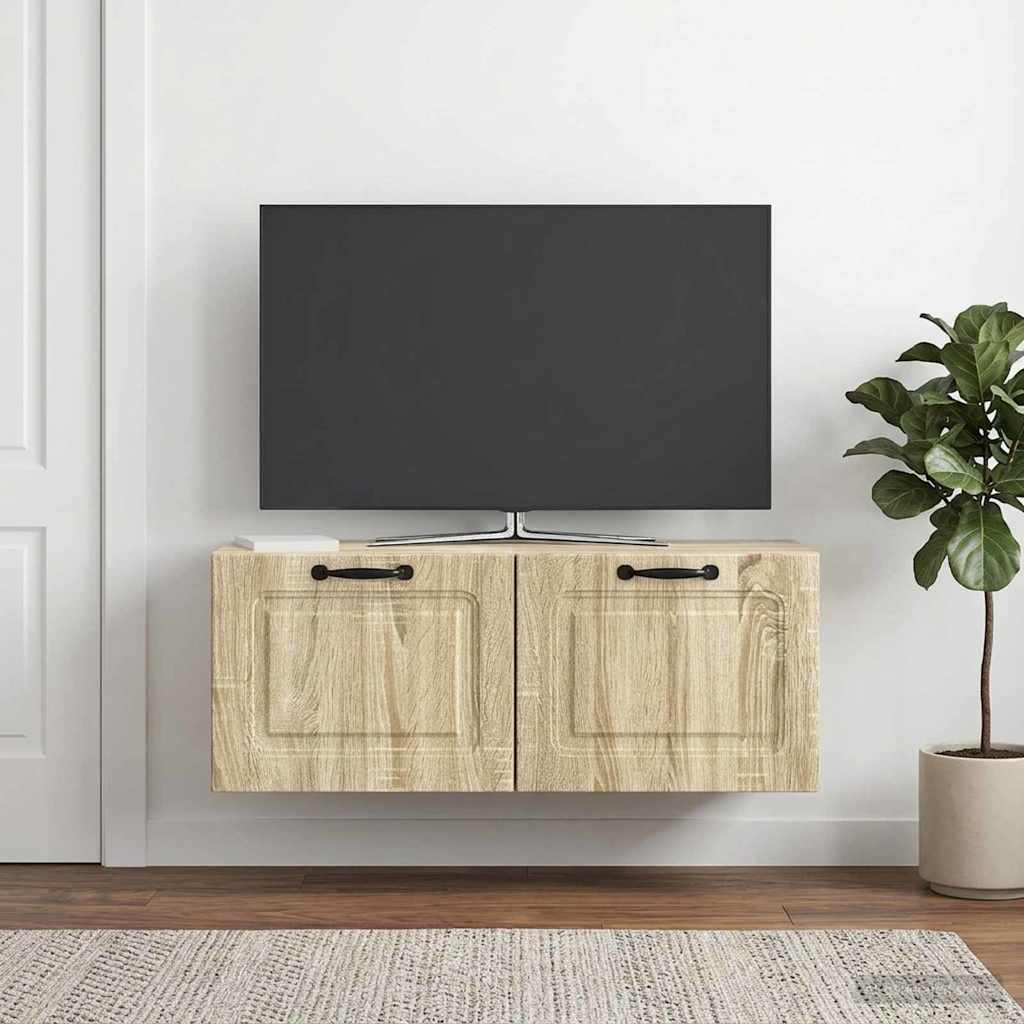 vidaXL Szafka RTV montowana na ścianie dąb Sonoma 78,5 x 31 x 30 cm