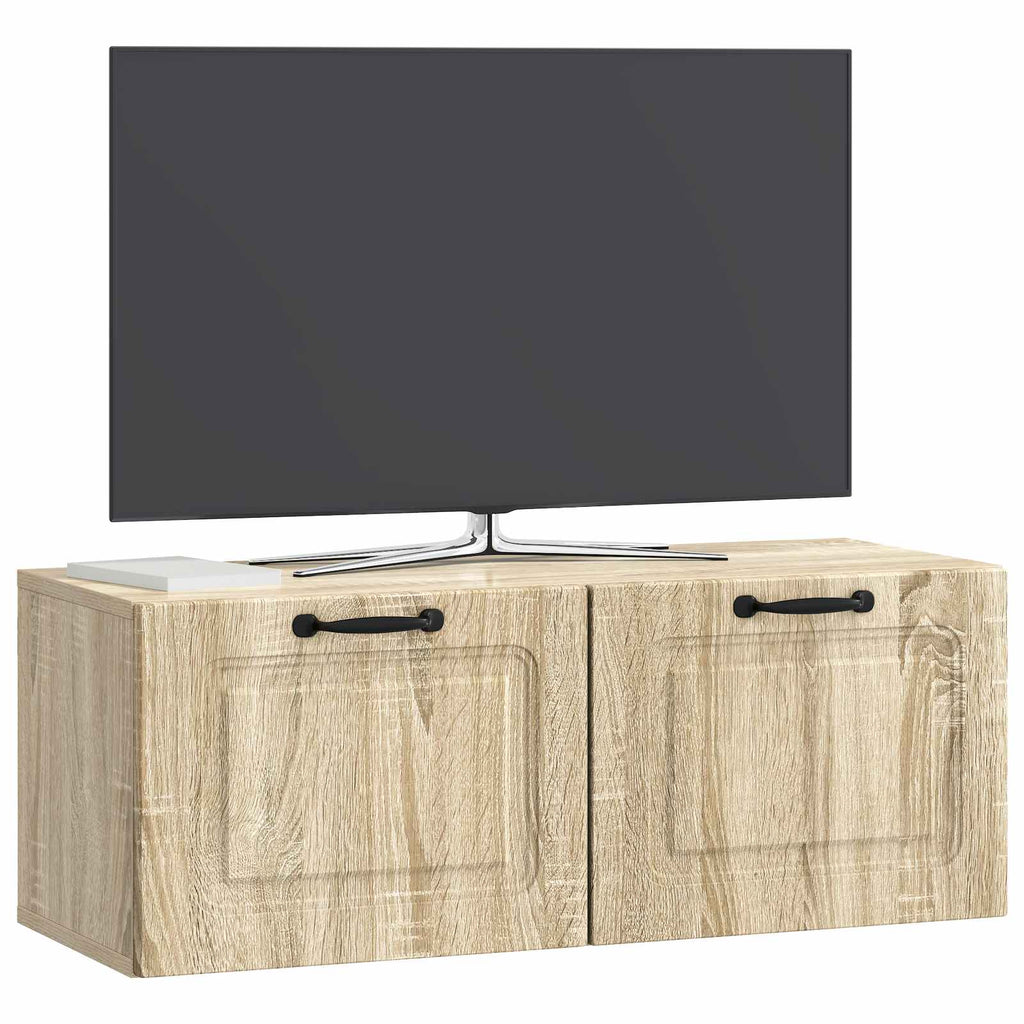 vidaXL Szafka RTV montowana na ścianie dąb Sonoma 78,5 x 31 x 30 cm