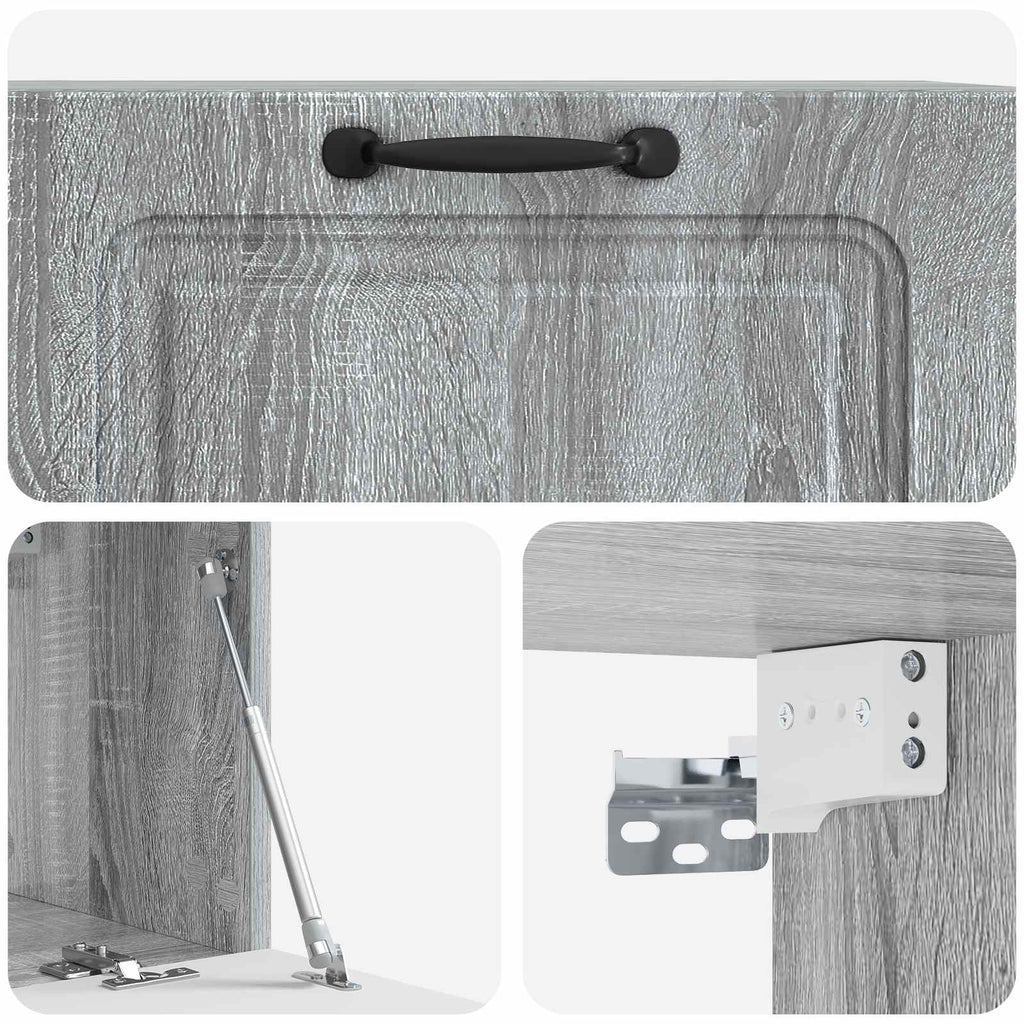vidaXL Szafka RTV montowana na ścianie 78,5 x 31 x 30 cm Szary Sonoma