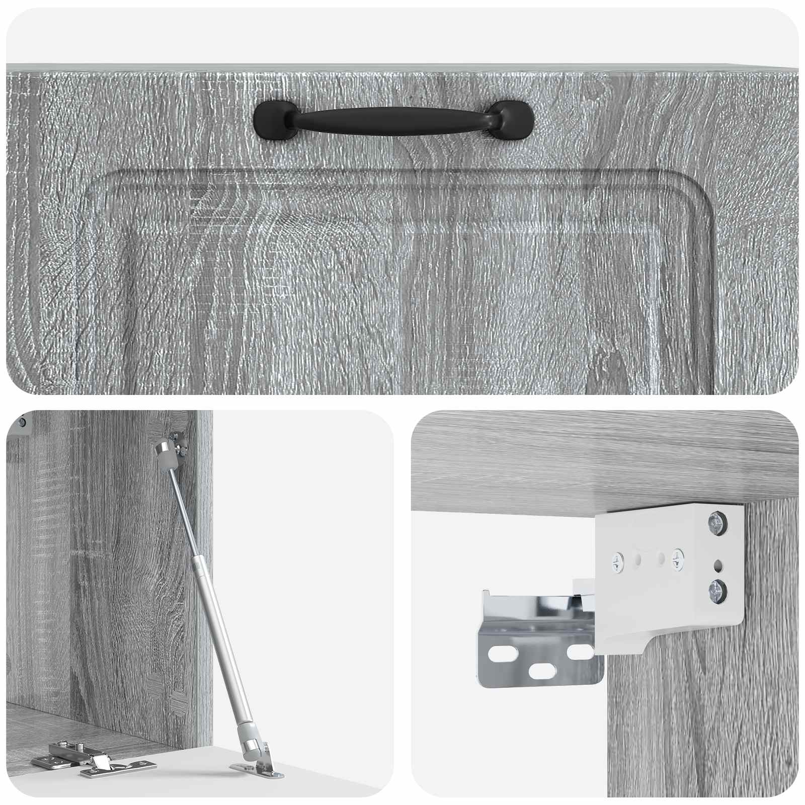 vidaXL Szafka RTV montowana na ścianie 78,5 x 31 x 30 cm Szary Sonoma