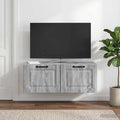 vidaXL Szafka RTV montowana na ścianie 78,5 x 31 x 30 cm Szary Sonoma