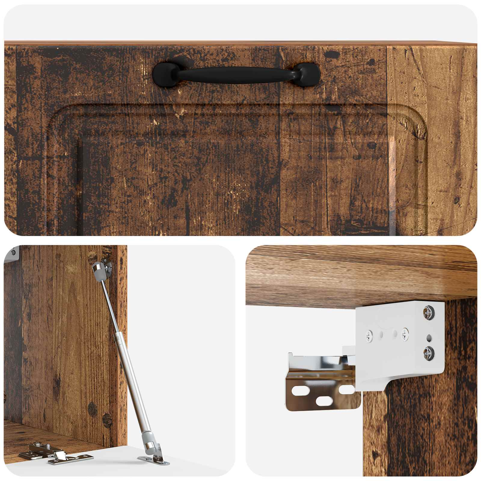 vidaXL Szafka RTV montowana na ścianie Stare drewno 78,5 x 31 x 30 cm