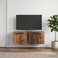 vidaXL Szafka RTV montowana na ścianie Stare drewno 78,5 x 31 x 30 cm