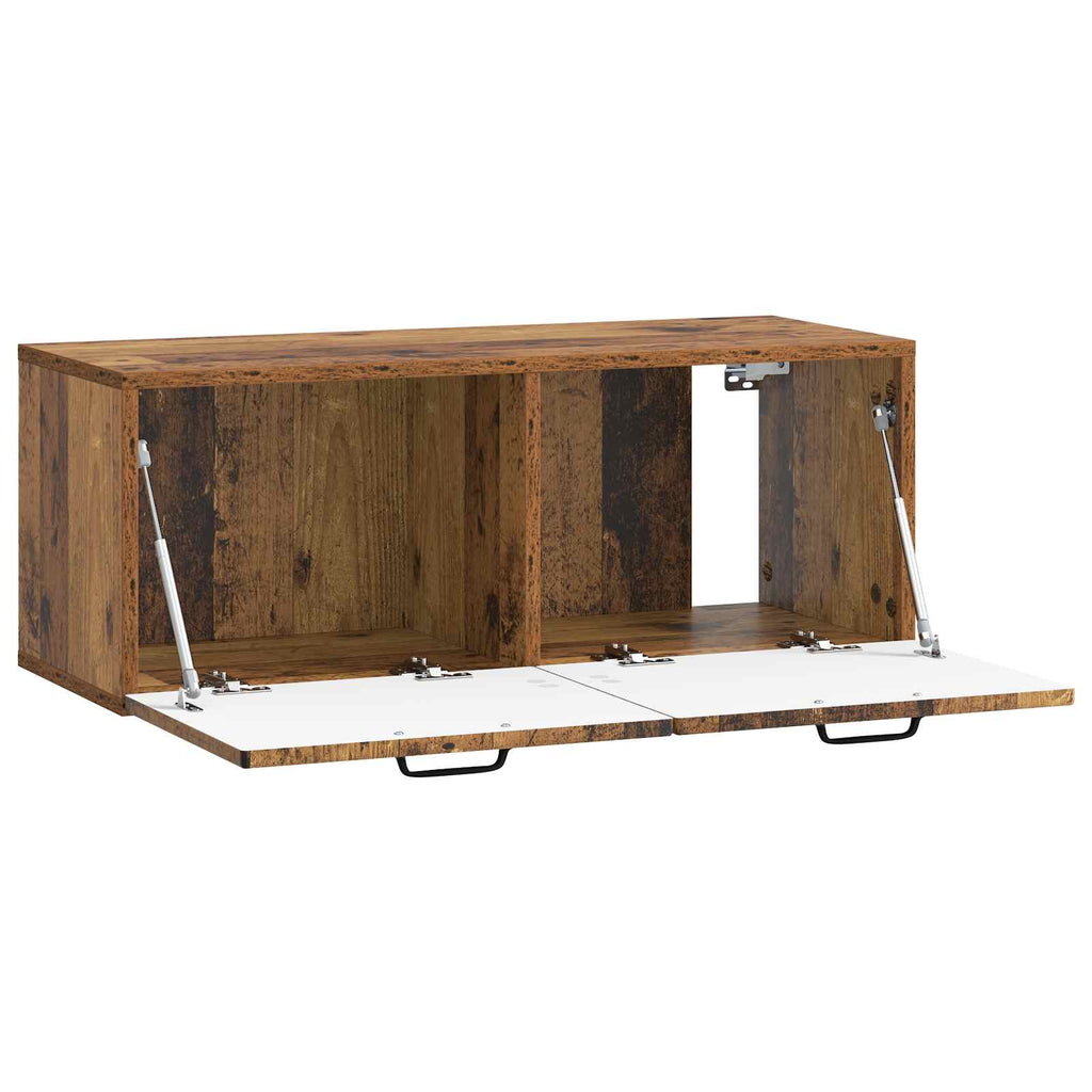 vidaXL Szafka RTV montowana na ścianie Stare drewno 78,5 x 31 x 30 cm