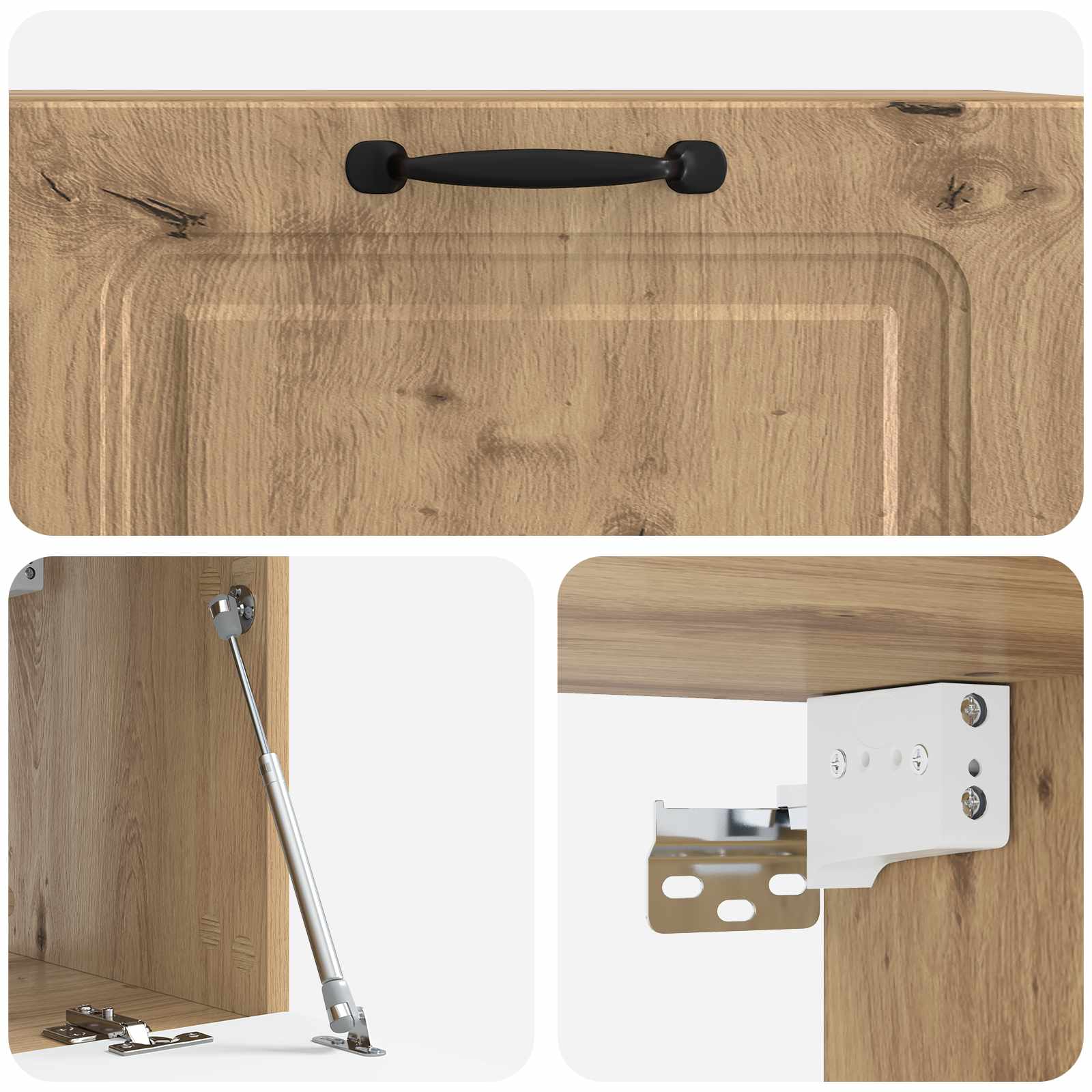 vidaXL Szafka RTV montowana na ścianie Dąb artisan 78,5 x 31 x 30 cm
