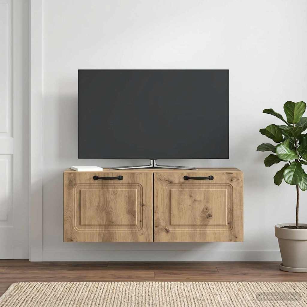vidaXL Szafka RTV montowana na ścianie 78,5 x 31 x 30 cm Dąb artisan
