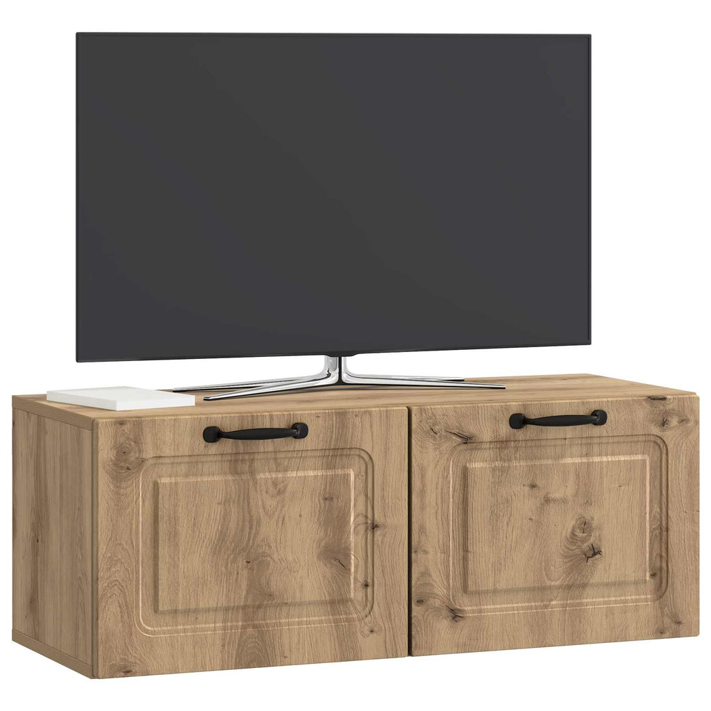 vidaXL Szafka RTV montowana na ścianie Dąb artisan 78,5 x 31 x 30 cm