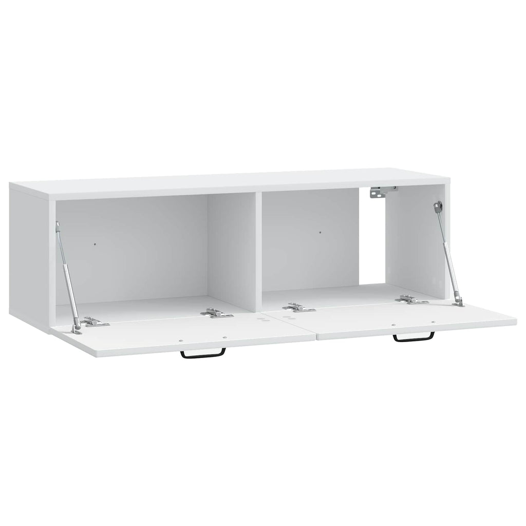 vidaXL Szafka RTV montowana na ścianie Biały 98 x 31 x 30 cm