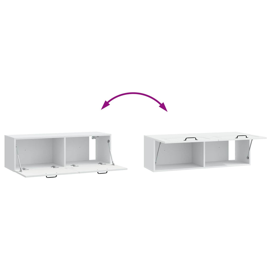vidaXL Szafka RTV montowana na ścianie Biały 98 x 31 x 30 cm