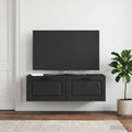 vidaXL Szafka RTV montowana na ścianie Czarny 98 x 31 x 30 cm