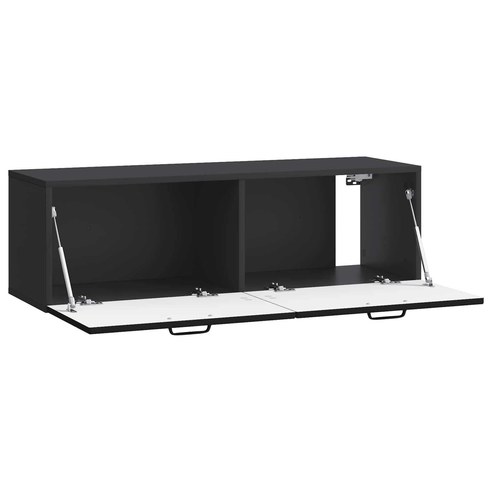vidaXL Szafka RTV montowana na ścianie Czarny 98 x 31 x 30 cm