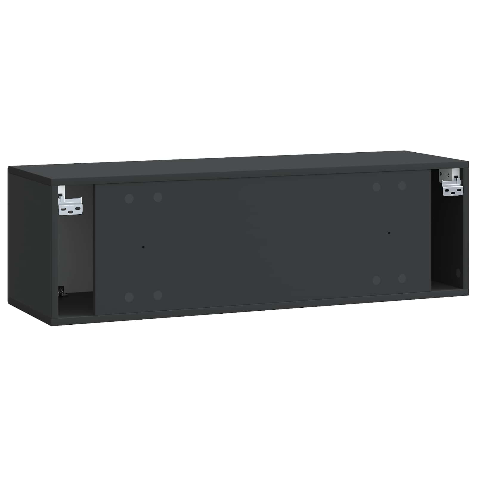 vidaXL Szafka RTV montowana na ścianie Czarny 98 x 31 x 30 cm
