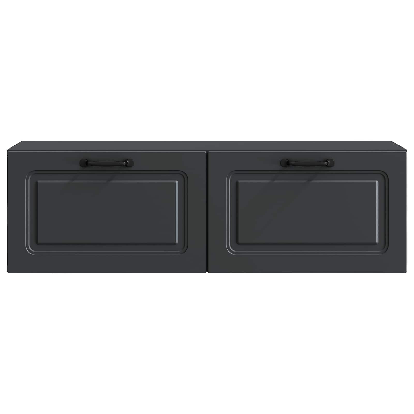 vidaXL Szafka RTV montowana na ścianie Czarny 98 x 31 x 30 cm