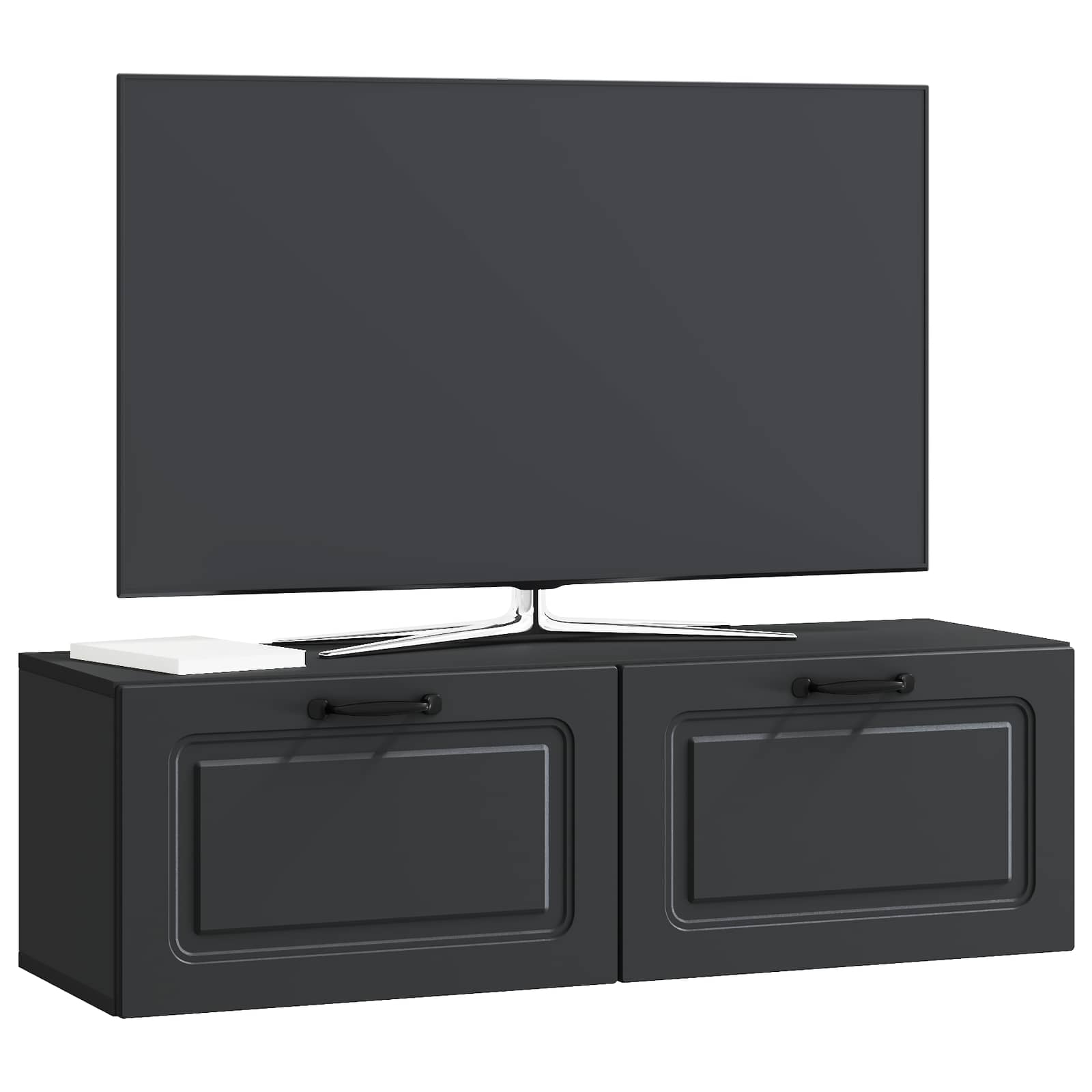 vidaXL Szafka RTV montowana na ścianie Czarny 98 x 31 x 30 cm