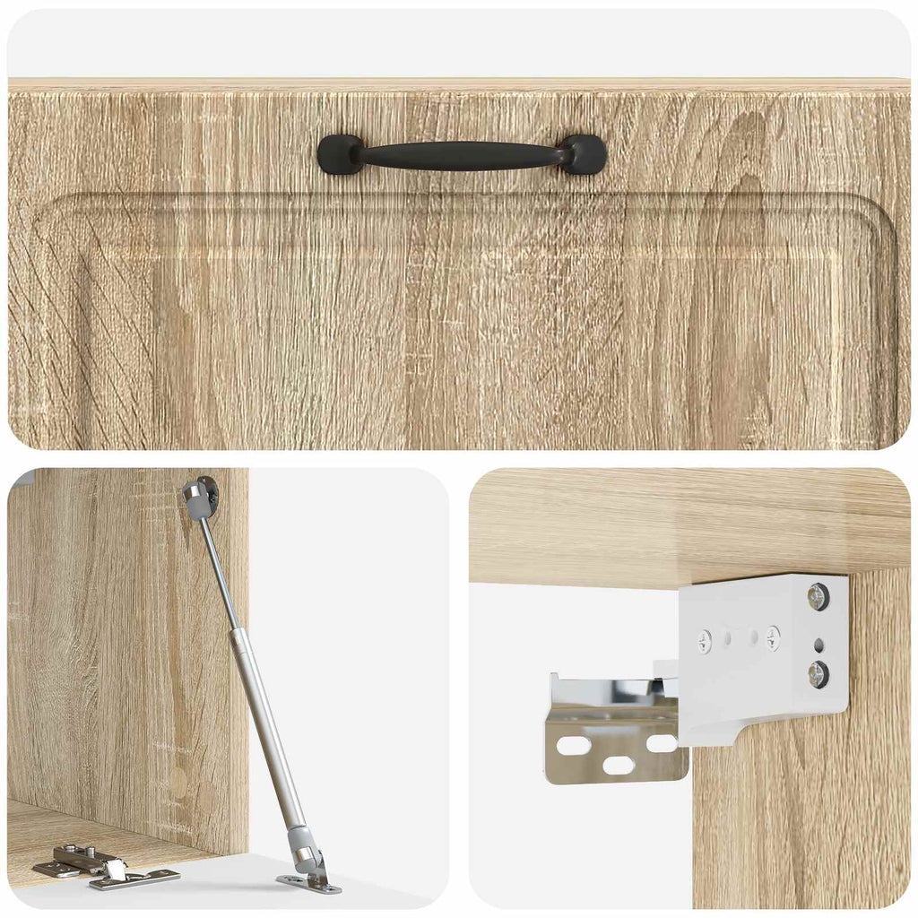 vidaXL Szafka RTV montowana na ścianie dąb Sonoma 98 x 31 x 30 cm