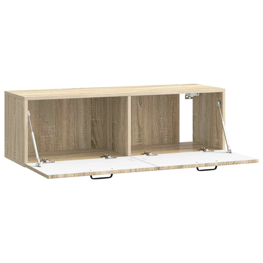 vidaXL Szafka RTV montowana na ścianie dąb Sonoma 98 x 31 x 30 cm