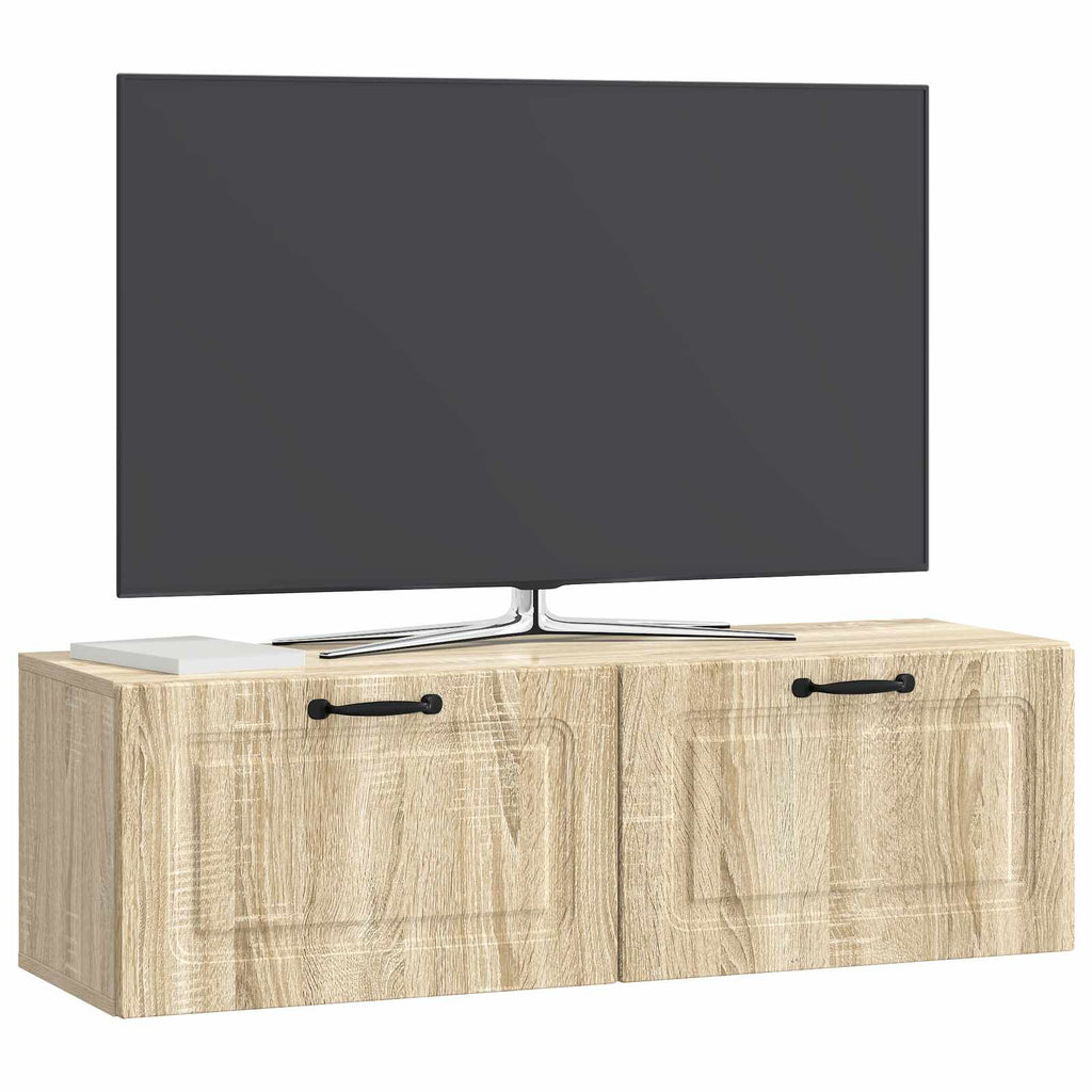 vidaXL Szafka RTV montowana na ścianie dąb Sonoma 98 x 31 x 30 cm