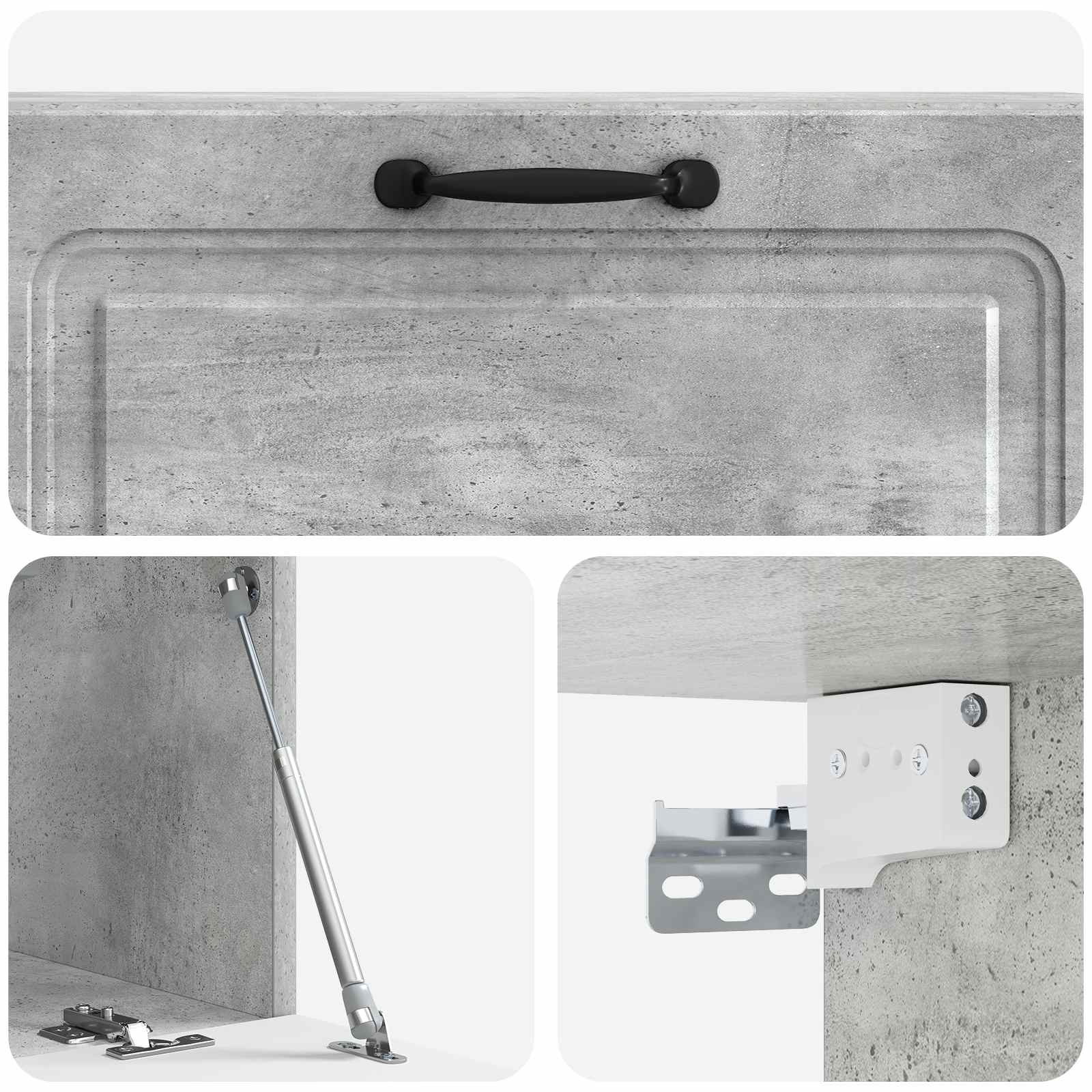vidaXL Szafka RTV montowana na ścianie Betonowy szary 98 x 31 x 30 cm