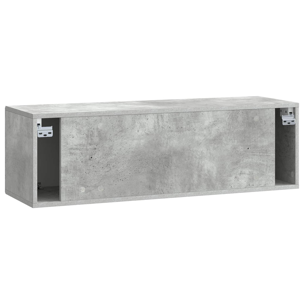 vidaXL Szafka RTV montowana na ścianie Betonowy szary 98 x 31 x 30 cm