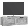 vidaXL Szafka RTV montowana na ścianie Betonowy szary 98 x 31 x 30 cm