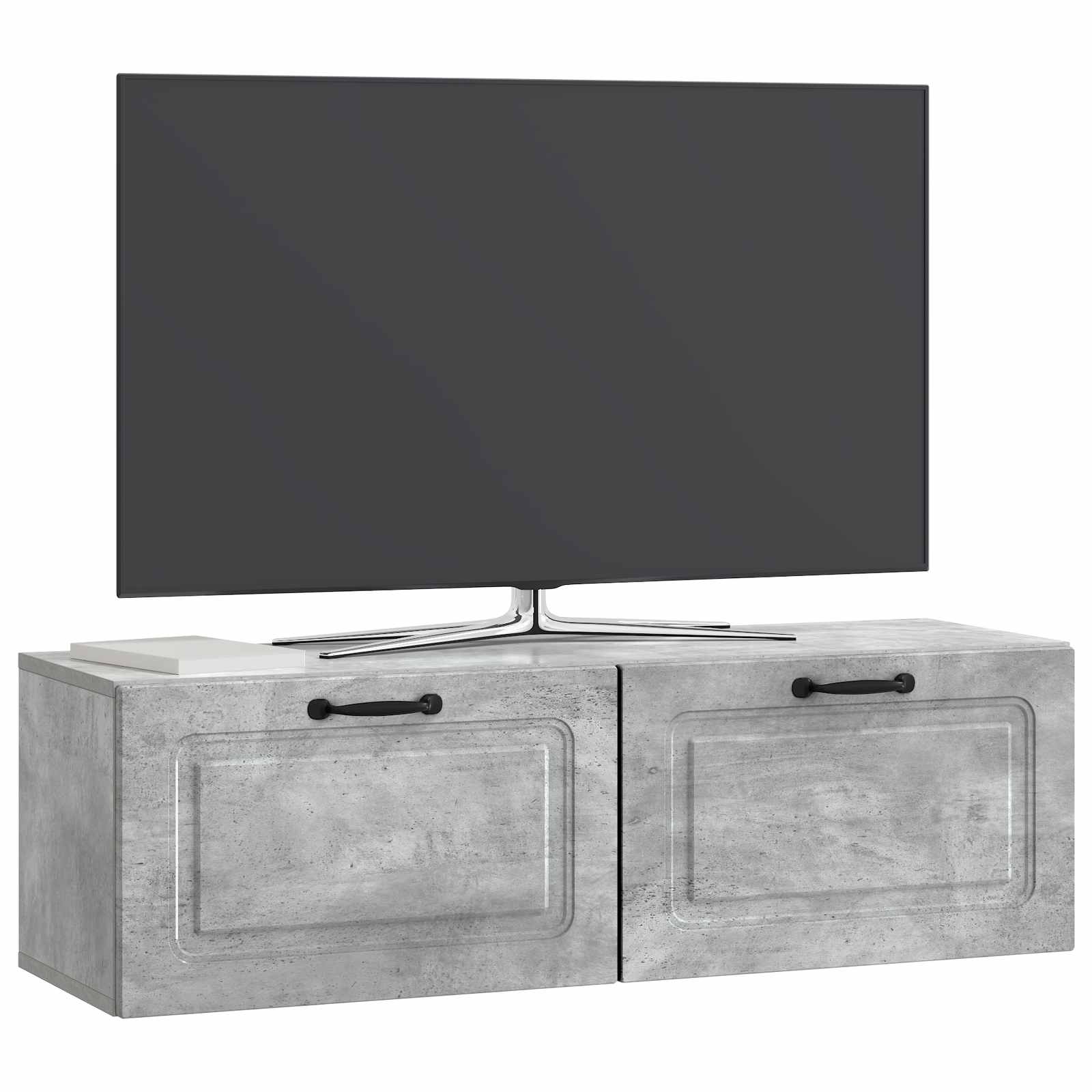 vidaXL Szafka RTV montowana na ścianie Betonowy szary 98 x 31 x 30 cm