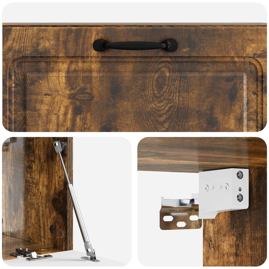 vidaXL Szafka RTV montowana na ścianie Dąb wędzony 98 x 31 x 30 cm