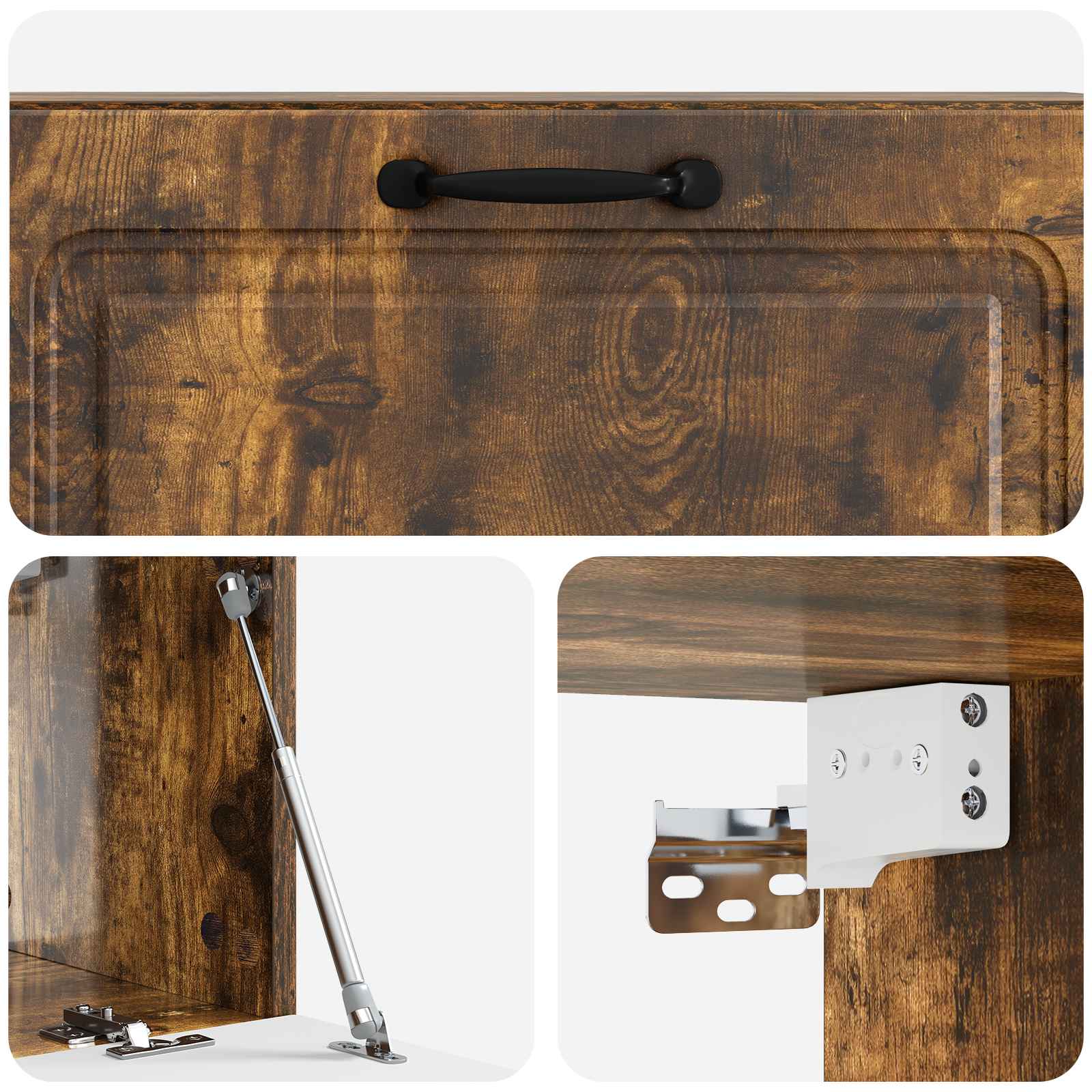 vidaXL Szafka RTV montowana na ścianie Dąb wędzony 98 x 31 x 30 cm