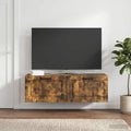 vidaXL Szafka RTV montowana na ścianie Dąb wędzony 98 x 31 x 30 cm