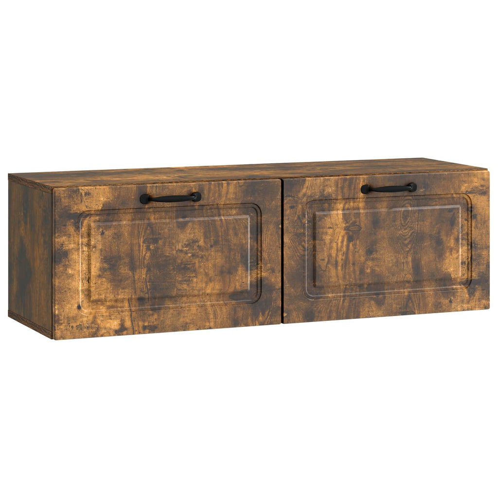 vidaXL Szafka RTV montowana na ścianie Dąb wędzony 98 x 31 x 30 cm
